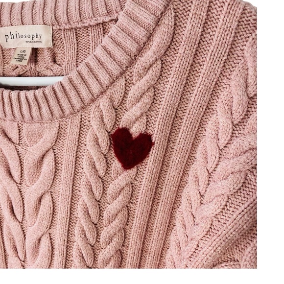 HAND CRAFTED Needle Felted Hearts Sweater - Picture 3 of 10